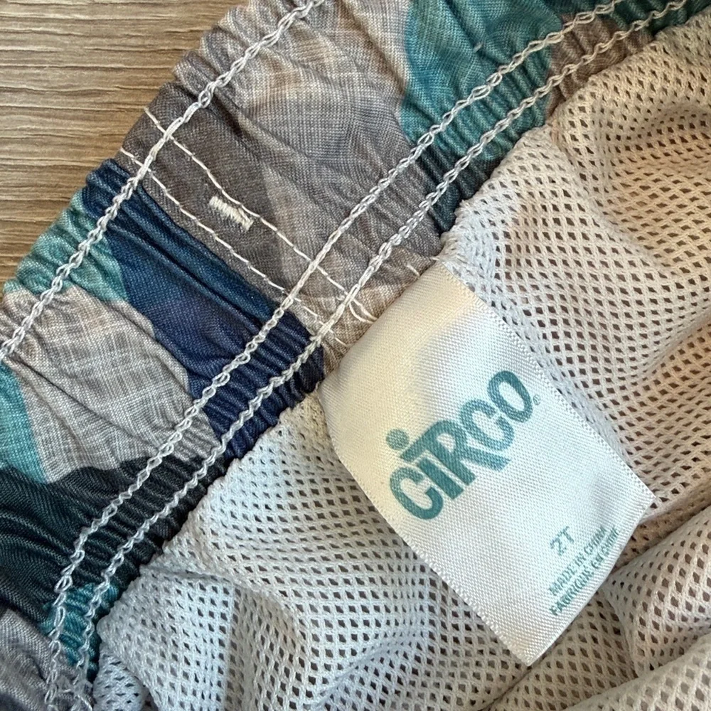 Circo toddler boys plaid swim trunks